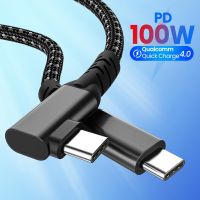 5A Type-C Elbow Data Cable HD 4K PD 100W USB C Extension Cable Male To Type C Female Adapter Cable For Macbook Samsung Laptop