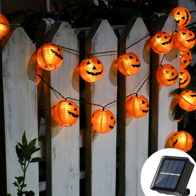 3.5M5M6M Solar Powered LED Pumpkin String Lights 8 modes Halloween Fairy String Lights Waterproof For Outdoor Party Decoration