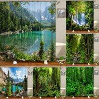 Forest Natural Scenery Shower Curtains 3d Printing Bath Curtains Polyester Washable Fabric With Hooks Home Decorative Sc