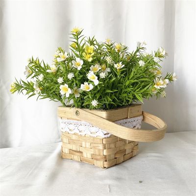 [AYIQ Flower Shop] ดอกไม้หญ้าประดิษฐ์เดซี่พืชใบแต่งงานสวนแจกันตกแต่งตารางช่อดอกไม้ปลอมพรรค DIY บ้านกลางแจ้งตกแต่ง