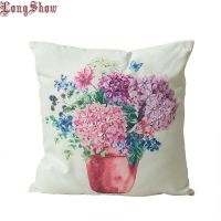 Creative Handmade Ribbons Embroidered Decorative Pillowcase Pillow Covers 45x45cm Square