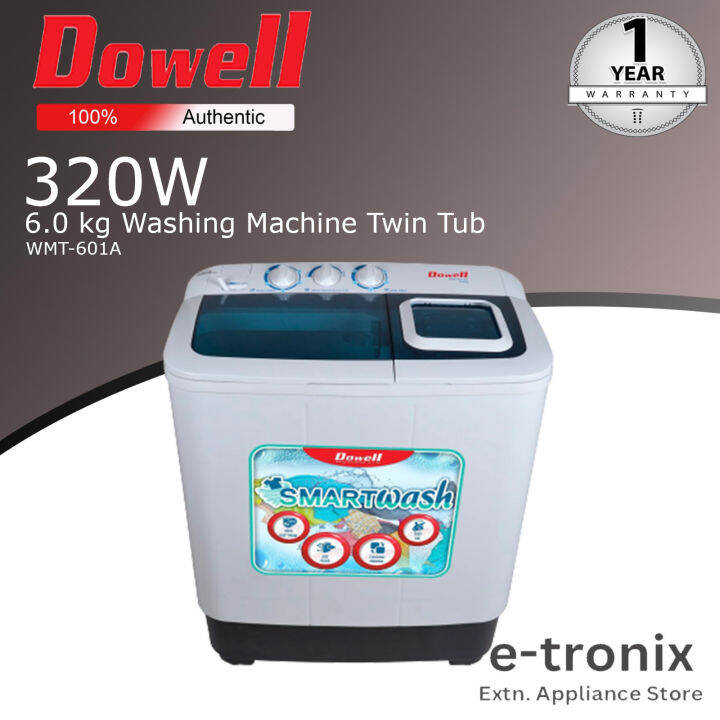 Dowell 6.0 kg Twin Tub Washing Machine Washer and Spinner with Air ...