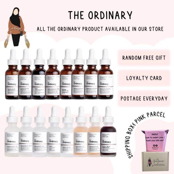 NEW The Ordinary Niacinamide Hyaluronic Acid Alpha Arbutin Retinol AHA