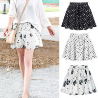 2022 New Womens Shorts Hot Summer Casual Wide Leg Shorts Skirt High Waist Large Size Loose Chiffon A-line Culottes Шорты