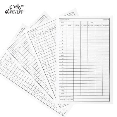 20pcs GVOVLVF Golf Scorecard Score Sheet Tracking Record Stat Card Double Sided Printed Golf Shot and Stat Tracking Scorecards Towels