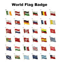 National Flag Pin Flag Metal Lapel Pin Badge WALES SCOTLAND Chile Vietnam Israel New Zealand Switzerland Morocco Lithuania Pales Fashion Brooches Pins