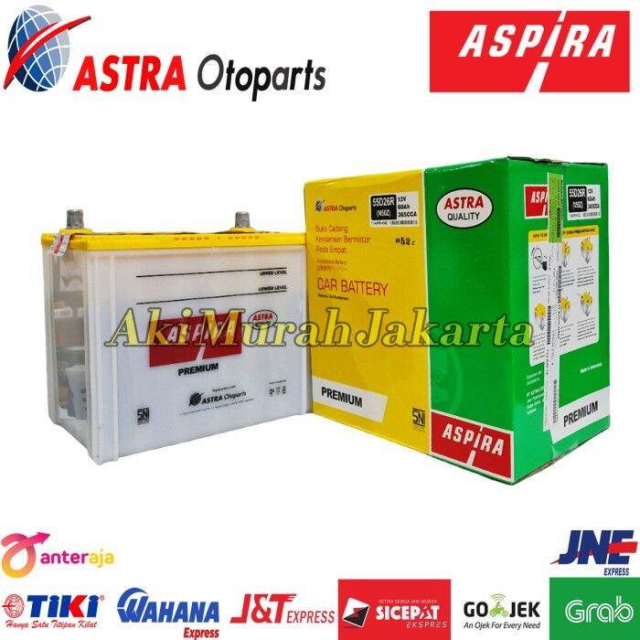 Aki Mobil Kijang Capsule Series ASPIRA ASTRA N50Z Aki Basah 60Ah
