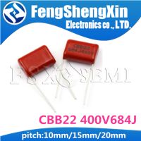 【YF】✼✳☂  10PCS CBB22 400V684J pitch 10mm/15mm/20mm 0.68UF 680nf 684 400V CBB Polypropylene film capacitor