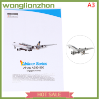 Wanglianzhon 1:300แอร์บัส A380กระดาษโมเดลกระดาษ3มิติสำหรับของเล่นกระดาษเด็ก