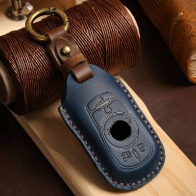 New Luxury Leather Car Key Case Cover Fob Protector Keychain Accessories for Buick Envision GL8 Regal Lacrosse Excelle Gt Holder