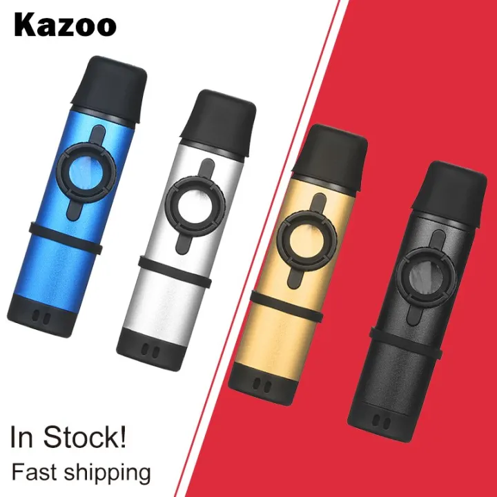 Nhạc Cụ Kèn Hơi Kazoo Bằng Hợp Kim Nhôm Chuyên Nghiệp Nhạc Cụ Kèn Kazu Bằng Kim Loại Sáo Gỗ Kazoo Piccolo Quà Tặng Âm Nhạc