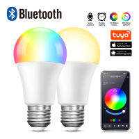 AC85-265V สีเต็มรูปแบบหรี่แสงได้สมาร์ท RGB หลอดไฟ LED ทำงานร่วมกับ Tuya APP Bluetooth เชื่อมต่อสำหรับโคมไฟตกแต่งห้องนอนที่บ้าน