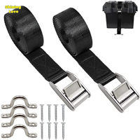 ShiningLove Battery Tie Down Straps Kit With Stainless Steel Cam Buckle Stainless Steel Bracket Screws Cooler Tie Down Kit For Boats