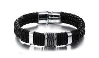 Handmade Genuine Leather Weaved Double Layer Man Bracelets Casual/Sporty Bicycle Motorcycle Delicate Cool Men Jewelry, PH891