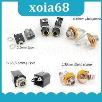 xoia68 Shop PJ Series Headphone PCB Mount female Jack socket 6.35mm 6.5 1/4" 3.5mm Audio Video Connector PJ-612A PJ-324 Earphone Adapter