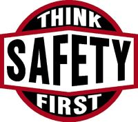 Think Safety First,Hard Hat, hardhat, Lunch box, tool box, helmet, vinyl decal car sticker Car sticker SELECT SIZE