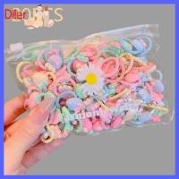 DILER 20pcs/set คาวาอิ ยางรัดผมเด็ก ที่มัดผม อีลาสติก เชือกมัดผมเด็ก ของใหม่ Scrunchie ที่มัดผมหางม้า สำหรับผู้หญิง