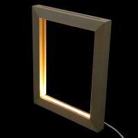 ▫✓℡ Tabletop Photo Frame Home Décor Wedding Photo Frame Trendy Home Decor Glowing Photo Frame Wooden LED Picture Frames