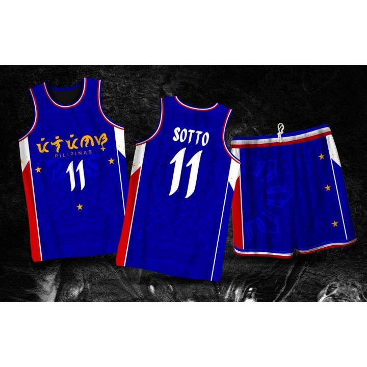 Gilas Pilipinas Kai Sotto 11 Jersey Shorts Alibata Gilas Pilipinas ...