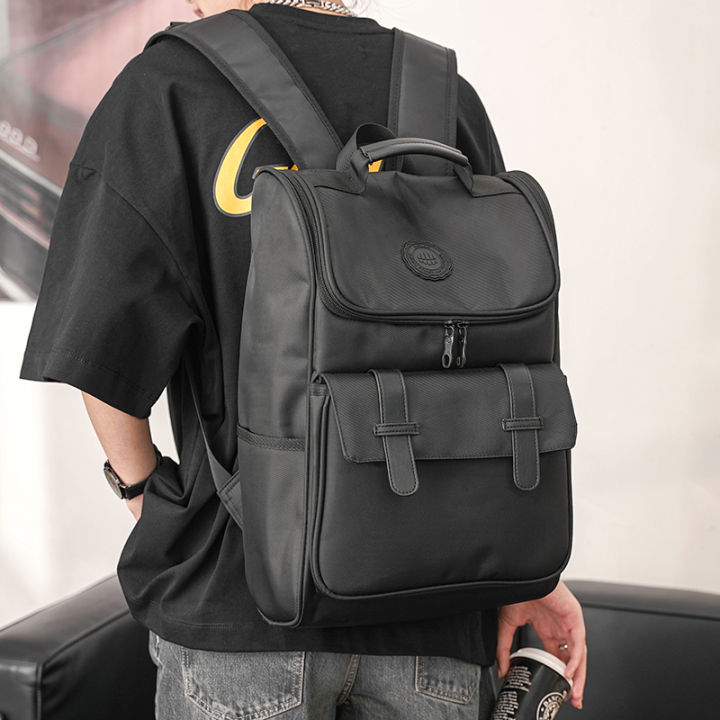 ce-กระเป๋าเป้สะพายหลังสำหรับผู้ชาย-กระเป๋าเป้กระเป๋าถุงคอมพิวเตอร์เดินทางกันน้ำลำลองกระเป๋านักเรียนมัธยมต้นมัธยมปลาย