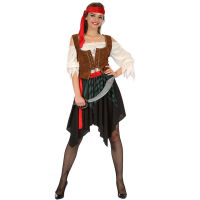 Caribbean Pirate Adult Fancy Outfit Halloween Adult Dress Up Costume Suitable for Party Carnival Ball