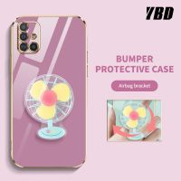 YBD เคสโทรศัพท์แบบเรียบง่ายหรูหราสำหรับ Samsung Galaxy A31 A51 A71 4G M51 M31 Prime M30S ชั้นหนึ่งสามารถหมุนได้พัดหลากสีเคสกันกระแทกกล้องคลุมทั้งหมด