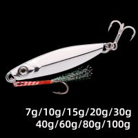 【DT】hot！ 1pcs Color Sea Fishing Bait 7g/10g/20g/30g/40g/60g/80g/100g Jigging Metal Saltwater Lures