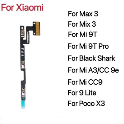 ปุ่มเปิด/ปิดสวิทช์ไฟเสียง5ชิ้นเหมาะสำหรับ Xiaomi Poco X3 Mi 9T Pro 10T A3 CC9 Max Mix 3 Mi8 Se Lite F1 Black Shark