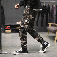 Camo Pants Men 2022 Fashion Streetwear Harem Trousers Male Camouflage Elastic Wais TJoggers Ankle Length Summer Cargo Pants Men