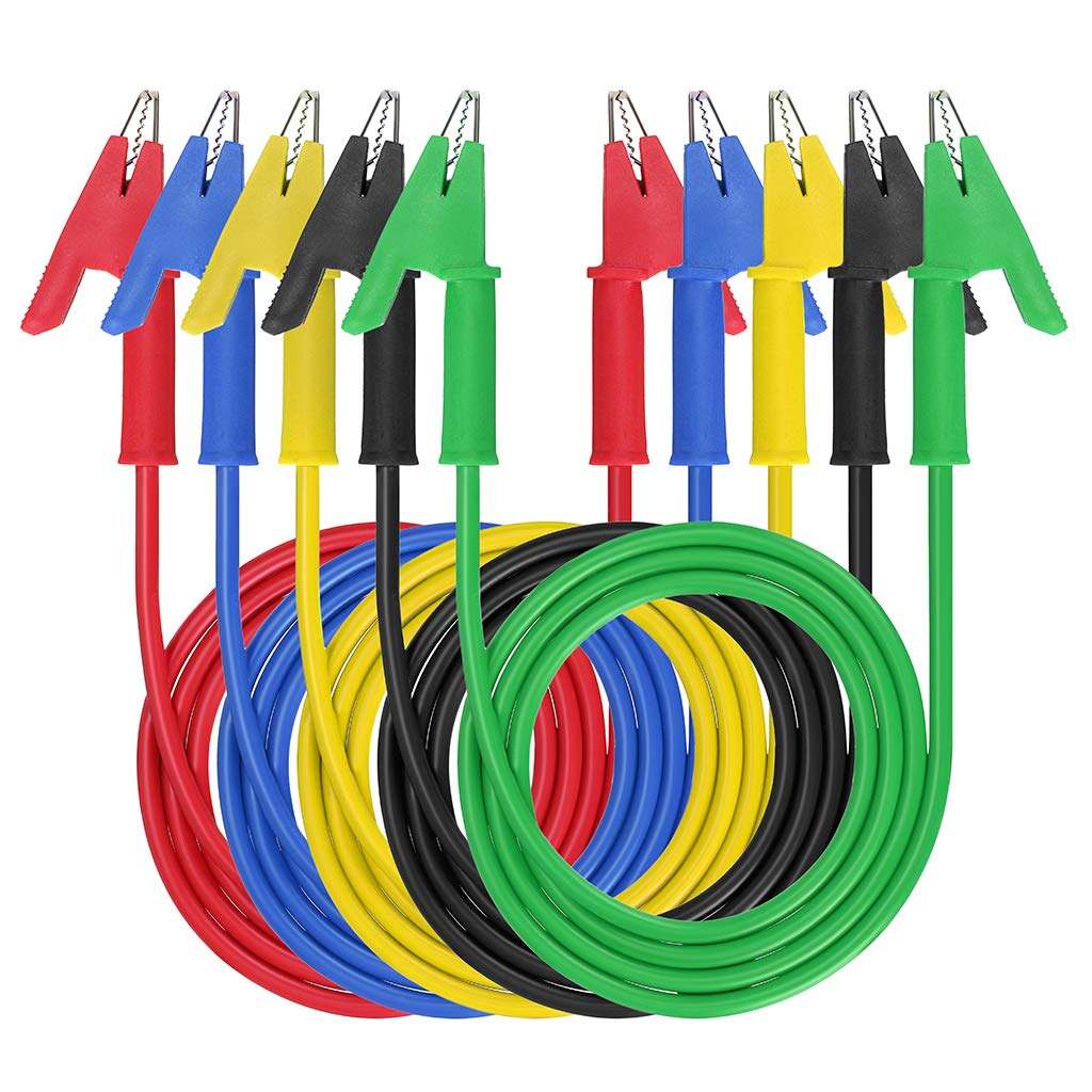 PCS Banana Plug To Crocodile Alligator Clip Test Lead Wire Cable Set 15A 1M 