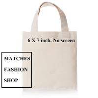 matches fashion shop กระเป๋าผ้าดิบ ถุงผ้าดิบ กระเป๋าถือ ขนาด 6x7 นิ้ว ไม่มีสกรีนลาย สามารถนำไปใส่แบรนด์ของคุณเองได้