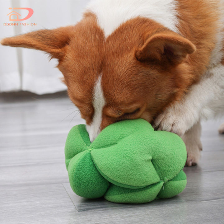 บรอกโคลีสำหรับสุนัขสัตว์เลี้ยงลูกบอลให้ของเล่นปริศนาช้าจ่ายเพิ่มไอคิวของเล่นมีเสียงสำหรับ-relief-เบื่อ
