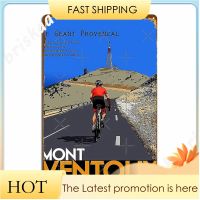 Mont Ventoux โปสเตอร์ป้ายโลหะป้ายผนังที่กำหนดเองบาร์ดีบุกป้ายโปสเตอร์ 20 * 30 ซม