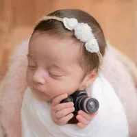 1/12 Dollhouse Mini Camera Model Newborn Photography Props Doll Baby Studio Shooting Photo Accessories
