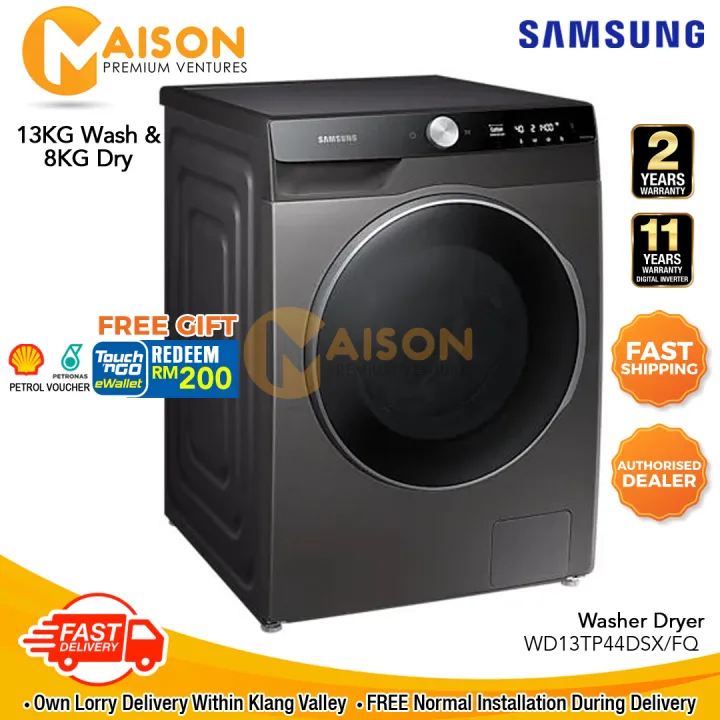 [12.12 Sales] Samsung Inverter Washer Dryer 13kg /8kg with AI Ecobubble