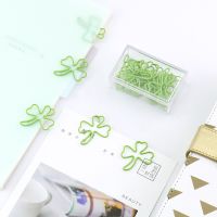 TUTU Free shipping 15pcs/box four leaf clover clip befriend metal paper clips Memo Clip Metal Binder Paperclip H0222