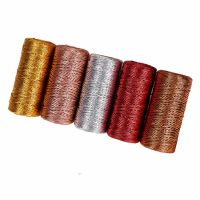 100M 1.5mm Metallic Yarn Thread Twine Cord Crafts Sewing DIY String Rope Ribbon Gift Wrap Jewelry Making Wedding Decoration General Craft