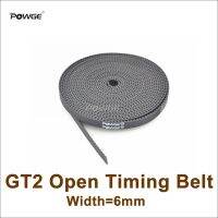 Powge 2เมตร Gt2เข็มขัดจับเวลากว้าง = 6มิลลิเมตรพอดีกับรอก Gt2 Gt2-6ยาง2gt 6เข็มขัดจับเวลาเปิดอุปกรณ์เสริมเครื่องพิมพ์3มิติคุณภาพสูง