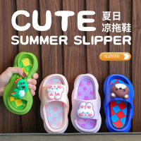 New style รองเท้าแตะเด็กฤดูร้อนเด็กชายและเด็กหญิงในบ้านในร่มกันลื่นเด็กน่ารักการ์ตูนพื้นนุ่มรองเท้าแตะ