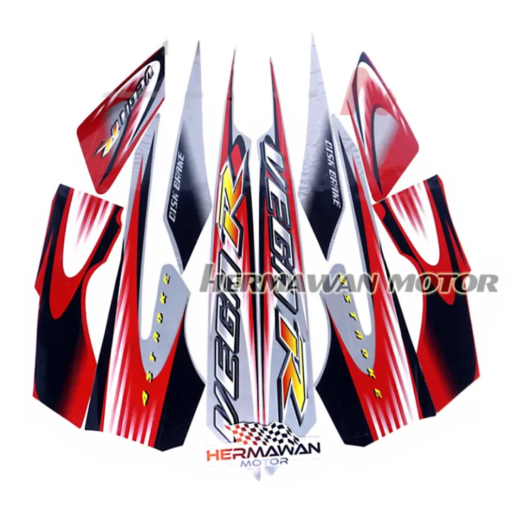 Hmr Striping Yamaha Vega R New Stiker Body Standar Merah Silver Lazada Indonesia