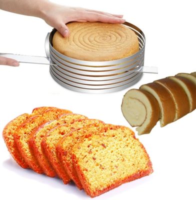 Cake Slicer เครื่องตัดเค้ก 7 ชั้น แบบปรับได้ ทำจากสแตนเลส เกรดอาหาร ทนทาน ทนความร้อน มีความเหนียวดี