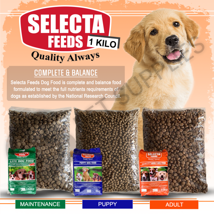 1kg Selecta Feeds Dog Dry Food Quality Always Extruded & Lite Puppy