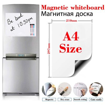 A4 Size WhiteBoard Bulletin Board Dry Mini Whit Board Fridge Magnet Sticker Menu Message Board