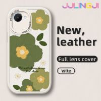 Jlingji เคสสำหรับ Realme C30 C30s Narzo 50i Prime เคสแฟชั่นลายดอกไม้บางดีไซน์ใหม่นุ่มหนังซิลิกาเคสโทรศัพท์เจลฝาปิดเลนส์เต็มรูปแบบกล้องกันกระแทกเคสกันกระแทก