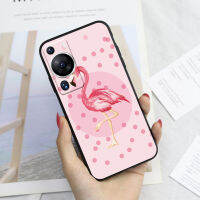 KOSLAM เคสโทรศัพท์ทนต่อสิ่งสกปรกขัดผิวฟลามิงโกแบบเรียบง่ายสำหรับ Huawei P60 P60โปรเมต50 50โปรเมต40 40 40โปรเมท30 30โปร P50 P50 P40 P40 P30 P30โปร2023ดีไซน์ใหม่ปลอกโทรศัพท์มือถือ TPU นุ่มมีในสต็อก