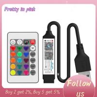 PRETTY IN PINK 1 USB 5V ตัวควบคุมบลูทูธ RGB รีโมทคอนโทรล RF แอปควบคุมเพลง ไฟหรี่แสง ของใหม่ ปรับความสว่างได้ ตัวควบคุมแถบไฟเพลง LED สำหรับไฟเทป RGB