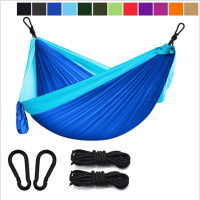 FANDING Wholesale High Quality Nylon Portable 2 Person Outdoor Parachute Camping Nylon Hammocks with Tree Strap