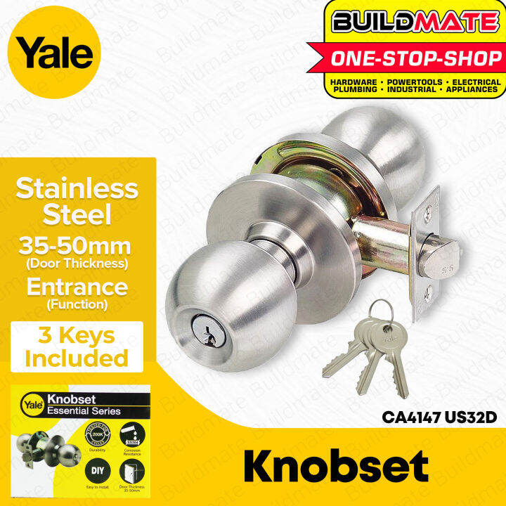 YALE Security Essential Series Entrance Function Satin Finish Stainless