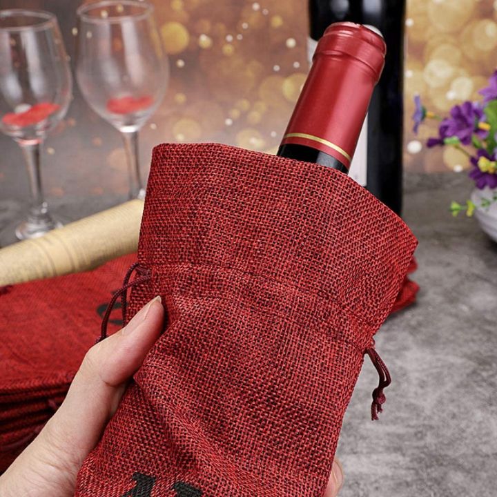 1-to-10-burlap-wine-bags-blind-wine-tasting-wine-bags-wedding-table-numbers-wine-tasting-bags-party-christmas-10-pcs-red