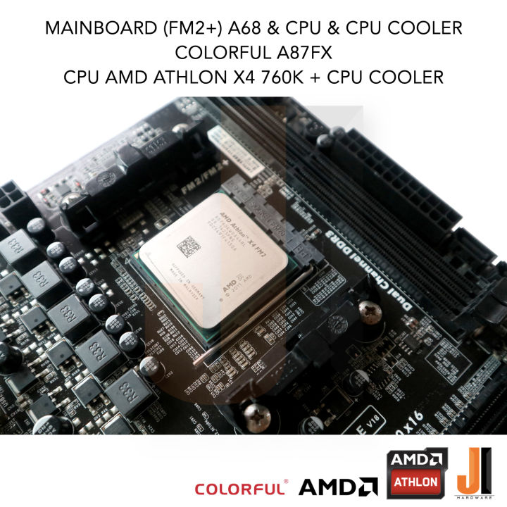 ชุดสุดคุ้ม-mainboard-a87fx-fm2-a68-amd-athlon-x4-760k-with-cpu-cooler-3-8-4-1-ghz-4-cores-4-threads-100-watts-สินค้ามือสองสภาพดีมีฝาหลังมีการรับประกัน